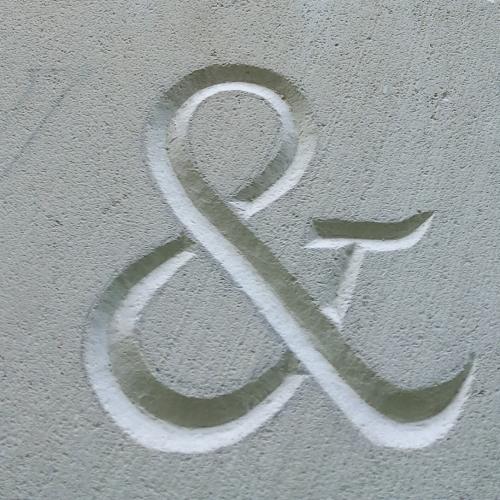 ampersand carved in stone